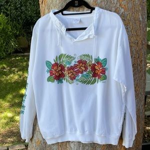 Hawaii Cotton Pullover White M EUC